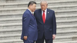 Xi Jinping, Donald Trump. Fot. PAP/EPA/Maxim Shemetov