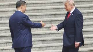 Xi Jinping, Donald Trump. Fot. PAP/EPA/Maxim Shemetov 