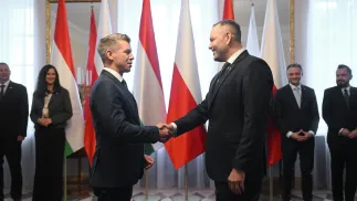 Петер Мадяр і Кароль Навроцький. Fot. PAP/Marcin Obara