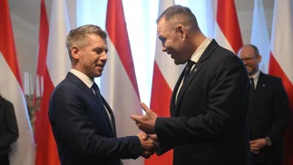 Петер Мадьяр (слева) и Кароль Навроцкий. Fot. PAP/Marcin Obara