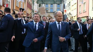 Wizyta premiera Węgier Petera Magyara w Gdańsku, fot. PAP/Adam Warżawa