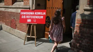 Komisja wyborcza w Krakowie. Fot. PAP/Łukasz Gągulski