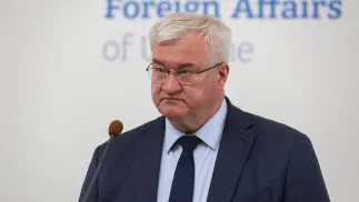 Szef MSZ Ukrainy Ukrainy Andrij Sybiha. Fot. PAP/Victor Kovalchuk