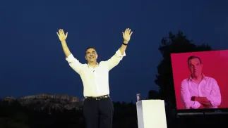 Były premier Grecji Aleksis Cipras, fot. PAP/EPA/ANA-MPA/YANNIS KOLESIDIS