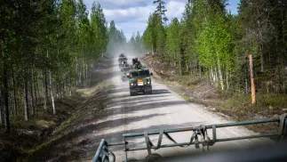 Спільні навчання військових з країн НАТО "Northern Star" на полігоні Вуосанка в Фінляндії. Fot. PAP/Wiktor Dąbkowski