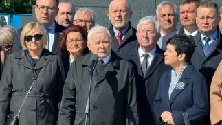 Prezes PiS: jak co miesiąc obchody są zagłuszane. Fot. X/PiS
