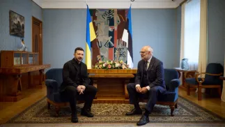 Владимир Зеленский с президентом Эстонии Аларом Карисом. Fot.president.gov.ua