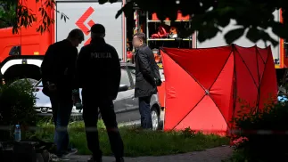 Miejsce strzelaniny przy ulicy Królowej Jadwigi w Białej Podlaskiej. Fot. PAP/Wojtek Jargiło