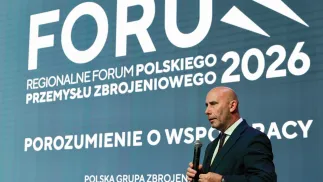 Prezes Polskiej Grupy Zbrojeniowej Adam Leszkiewicz. Fot. PAP/	PAP/Marian Zubrzycki
