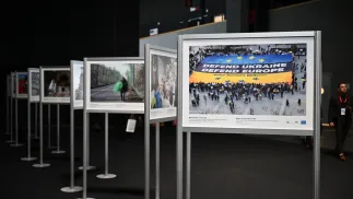 Wystawa fotograficzna pt. „Ukraine in Focus”. Fot. PAP/Marcin Gadomski