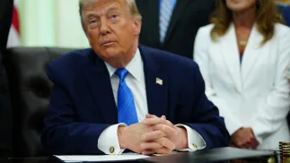 Prezydent USA Donald Trump. Fot. PAP/EPA/PAP/EPA/AARON SCHWARTZ / POOL