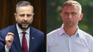 Szef MON Władysław Kosiniak-Kamysz i Robert Bąkiewicz. Fot. PAP/Paweł Supernak/Leszek Szymański