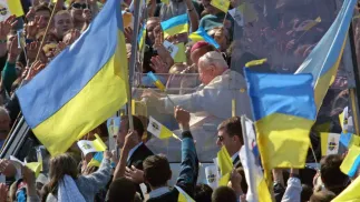 W poniedziałek Kościół rzymskokatolicki w Ukrainie obchodzi 25-lecie wizyty papieża Jana Pawła II w tym kraju. Fot. 	ATTILA KISBENEDEK