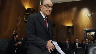 Alan Greenspan. Fot. PAP/EPA/MICHAEL REYNOLDS