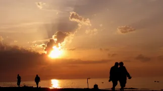Plaża w Ustce. Fot. PAP/Tomasz Gzell