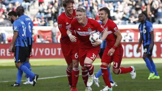 Piłkarze Chicago Fire Fot. PAP/EPA/KAMIL KRZACZYNSKI