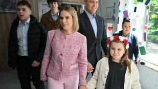 Karol Nawrocki z rodziną. Fot. PAP/Adam Warżawa