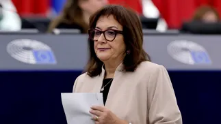 Komisarka UE ds. regionu śródziemnomorskiego Dubravka Szuica. Fot. PAP/EPA/RONALD WITTEK