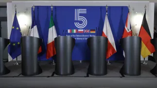 В Берлине состоится встреча E5. Fot. PAP/EPA/HANNIBAL HANSCHKE