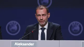 Aleksander Čeferin. Fot. EPA/CHRISTOPHER NEUNDORF