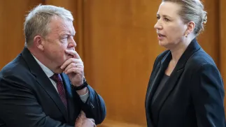 Premierka Danii Mette Frederiksen i szef dyplomacji Lars Lokke Rasmussen. Fot. PAP/EPA/MADS CLAUS RASMUSSEN