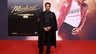 Odtwórca głównej roli Jaafar Jackson. Fot. PAP/EPA/CLEMENS BILAN