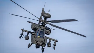 Śmigłowiec Apache (zdjęcie ilustracyjne). Fot. EPA/JOHAN NILSSON
