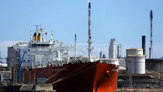 Нефтяной танкер. Фотоиллюстрация. Fot. PAP/EPA/Guillaume Horcahuelo