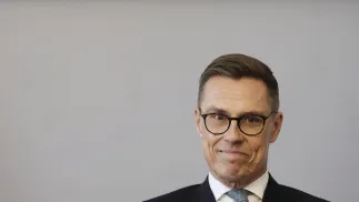 Президент Фінляндії Александер Стубб. Fot. PAP/EPA/VALDA KALNINA