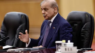 Premier Pakistanu Shehbaz Sharif Fot. PAP/EPA/TINGSHU WANG