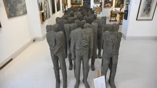Konstrukcja "Bambini" autorstwa Magdaleny Abakanowicz Fot. PAP/Radek Pietruszka