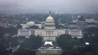Капітолій США, вид з Вашингтонського монумента. Fot. PAP/EPA/JIM LO SCALZO 