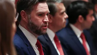 Wiceprezydent USA J.D. Vance. Fot. PAP/EPA/SAMUEL CORUM / POOL