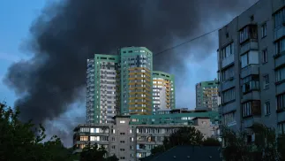 Российская атака на Киев.	Fot. PAP/Vladyslav Musiienko