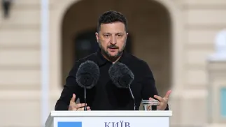 Wołodymyr Zełenski. Fot PAP/Victor Kovalchuk