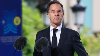 Sekretarz generalny NATO Mark Rutte. Fot. PAP/Victor Kovalchuk