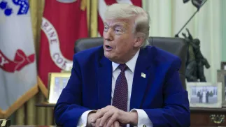 Дональд Трамп.  Fot. PAP/EPA/SHAWN THEW / POOL