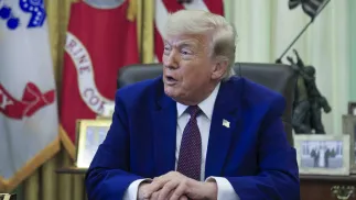 Prezydent USA Donald Trump. Fot. PAP/EPA/SHAWN THEW / POOL