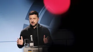 Володимир Зеленський. Fot. PAP/EPA/VALDA KALNINA