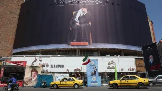 Тегеран.	Fot. PAP/EPA/ABEDIN TAHERKENAREH