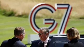 Keir Starmer na szczycie G7 Fot. PAP/EPA/YOAN VALAT