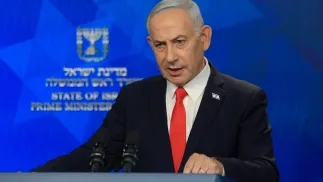 Benjamin Netanjahu. Fot. PAP/EPA/RONEN ZVULUN