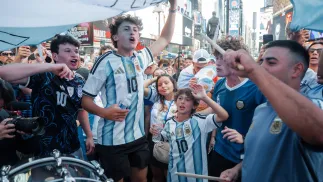 Kibice reprezentacji Argentyny, fot. PAP/EPA/Olga Fedorova