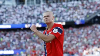 Erling Haaland Fot. PAP/EPA/GREG M. COOPER