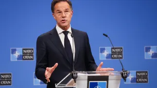 Mark Rutte Fot. PAP/EPA/Olivier Hoslet