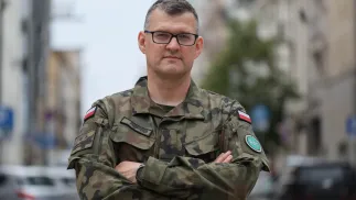 Ppłk dr inż. Bartłomiej Pieńko Fot. PAP/Paweł Supernak