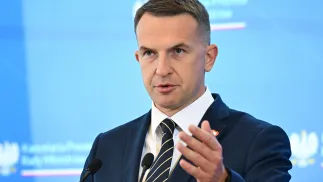 Rzecznik rządu Adam Szłapka. Fot.  PAP/Radek Pietruszka