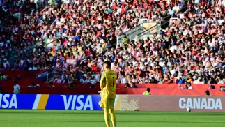 Chorwacki bramkarz Dominik Livakovic na stadionie w Toronto. Fot. EPA/EDUARDO LIMA
