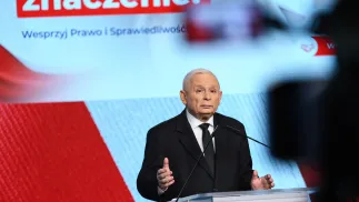 Лидер партии PiS (Право и Cправедливость) Ярослав Качиньский. Fot. PAP/Szymon Pulcyn