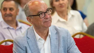 Встреча в Рыках с Влодзимежем Чажастым.  Fot. PAP/Wojciech Szubartowski
